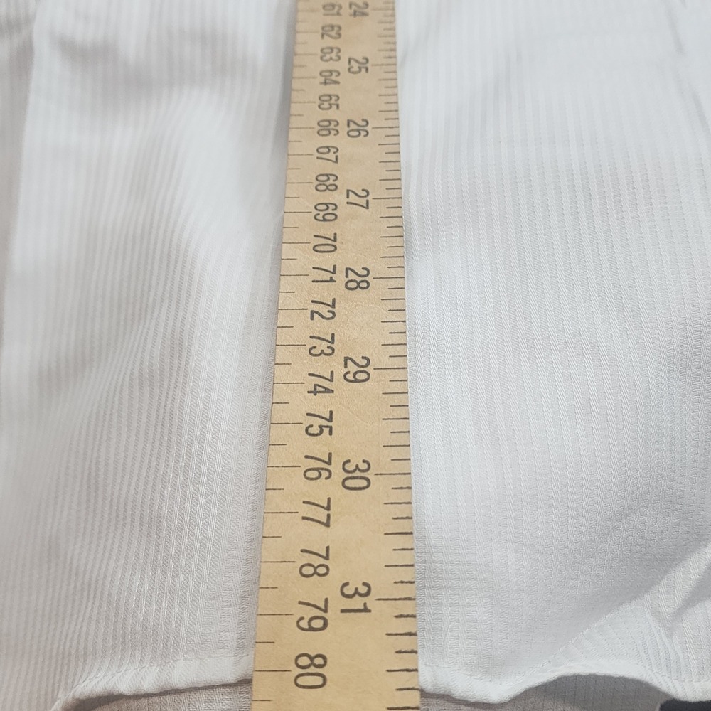 Kenneth Cole Reaction Dress Shirt White Tonal Stripe Slim Fit‎ Mens 18 36-37 NEW - Picture 9 of 9